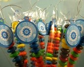 Blue Snowflakes - Candy Treat Bag Favors Set of 12, Winter Holiday Il_170x135