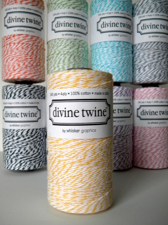 Yellow Baker's Divine Twine, 240 Yards, 720 Feet, Lemon Il_570xn