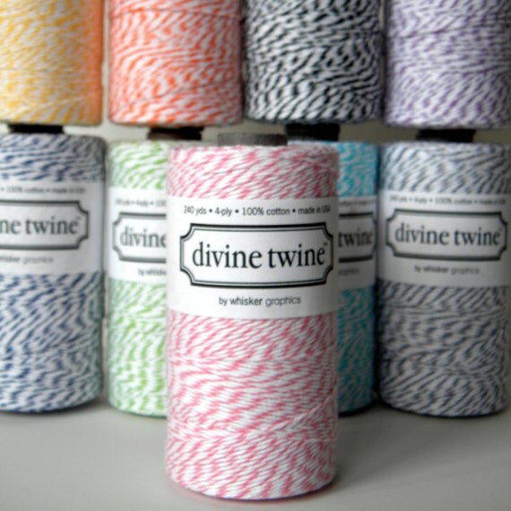 Pink Baker's Twine, Divine, 240 Yards, 720 Feet, Cotton Candy Il_570xn