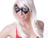 Black leather mask - Excitement - Handmade to Order