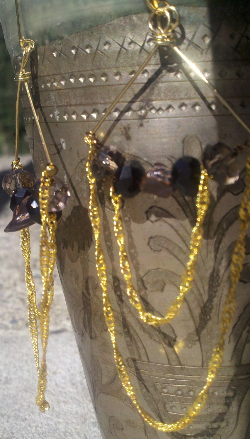 Golden chandelier earrings