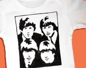 Hand Painted Beatles Baby Bodysuit or Kid's T-Shirt (pick your size) The Beatles - Fab Four - 1960s - music - rock and roll