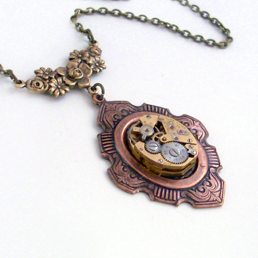 Steampunk Necklace Handmade Jewelry - Time Lost - Steampunk Pendant