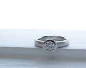 Platinum and Diamond All Weather  Engagement Ring