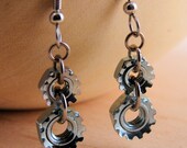 Steampunk Dangle Earrings Hardware Jewelry Industrial Lock Nuts