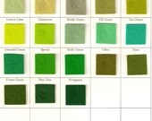 Wool Felt Fabric  Choose THREE  8 Inch x 12 Inch  Green  Emerald  Kelly  Mint  Spring  Sprout  Avocado