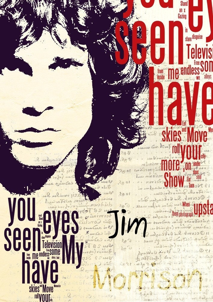 Music Poster The Doors Singer Jim Morrison Music fine Art.cotton canvas by artistico Handmade Wall Decor giclee large print