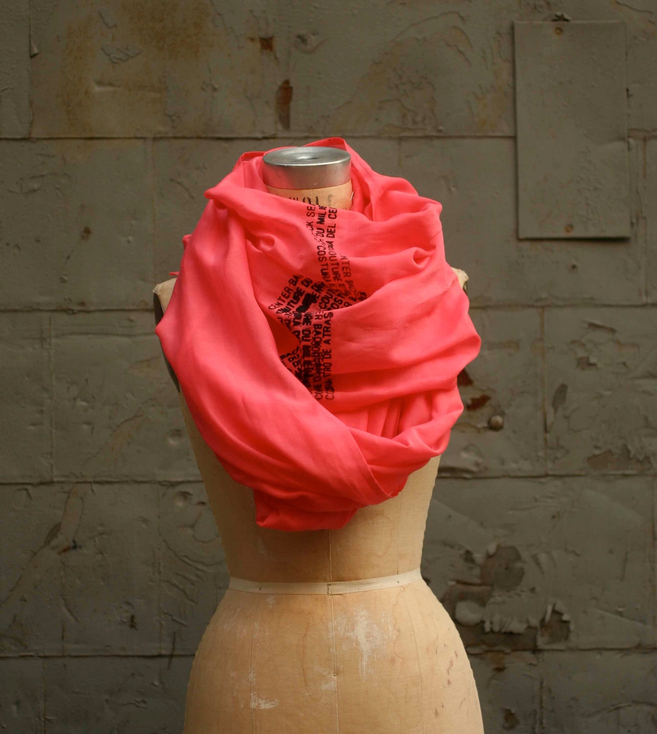 Women's Accessories/ Women's Scarves/Spring Scarves/ Spring Accessories/Pink Scarves/Text Scarves