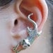 Silver Crawling Cat Ear Cuff