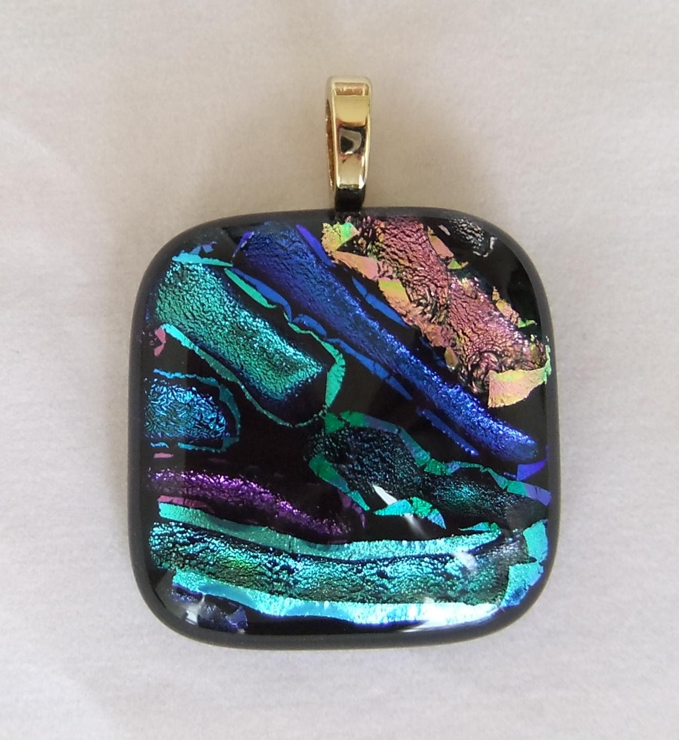 Cremation Jewelry with Ashes Mosaic Glass Fused Pendant Remember your pet or loved one c15 c16 c17