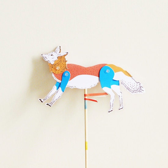 DIY Paper Puppet - FOX