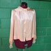 1940s peach silk bed jacket hand tatted lace collar and cuffs