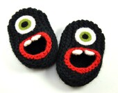 Wool Baby Monster Slippers