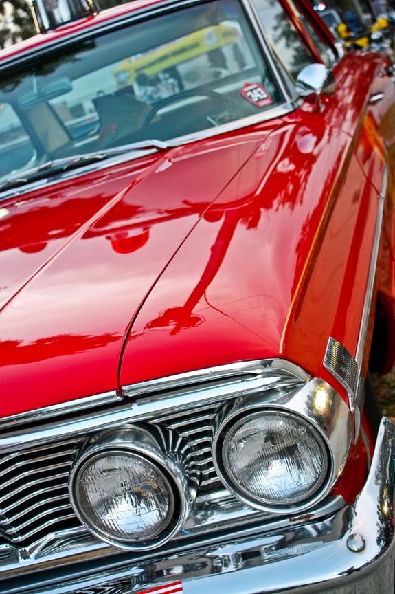 Red Ford Custom 500 Vintage Police Car Fine Art Photograph