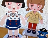 Printable PDF - Sailor Paper Dolls
