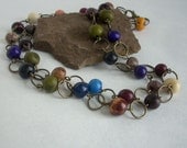 Acai Beaded Necklace, double strand, eco jewelry