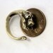 Solid  Bronze Hippopotamus Ring Adjustable - Moon Raven Designs
