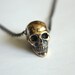 Skull Necklace in Solid Bronze Skull