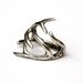 Silver Deer Antler Ring -Sterling Overlay on Solid White Bronze by Moon Raven Designs