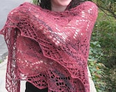 pomegranate lace shawl in wool rayon and silk