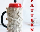Digital File / PATTERN Coffee Press Cozy,French Press Cozy, Coffee Cozy, Tea Cozy PDF PATTERN