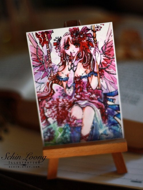 ACEO. Rainbow Fairy. anime manga cute fairy kawaii