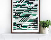 Faster in Emerald Green - decorative screen print