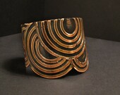 Etched Copper Cuff  -  Concentric Circles Design - handmade copper jewelry