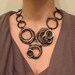 Copper Necklace - Dark Barnacle cluster on Bunch necklace - Oxidized copper - Creative Bridal Jewelry