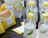 Lemonade Stand PRINTABLE Party Collection - You Customize EDITABLE TEXT Instant Download Il_170x135