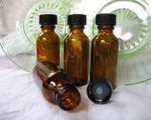 1 oz. glass amber bottle with cap, essential oil, tincture bottles