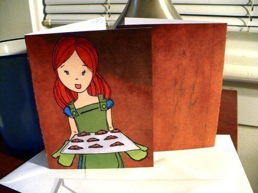 Card - Blank -Note - Chocolate Chip Delight