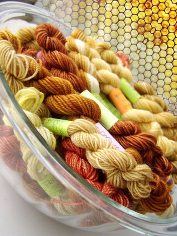 Honeycomb -  Mini Skeins Fingering Sock Yarn Kit - Mini Mania  (12)