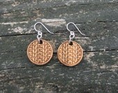 Bamboo Knitting Earrings