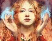 Postcard Set II- Musing The Goddess, Enlightenment, Beauty, Orange, Red, Earthy, Mystical, Sensual, Spiritual