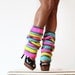 80s Party Leg Warmers in Neon Stripes