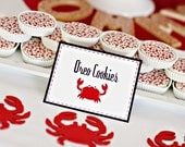 1 Dozen Red SCATTERED POLKADOTS Chocolate Covered Oreos -Crab Shack Birthday Party Favor Ladybug Christmas