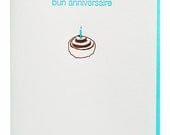 Happy Birthday/Bun Anniversaire - (french inspired) Letterpress Greeting Card