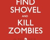 Keep Calm and Kill Zombies print - Halloween Sale