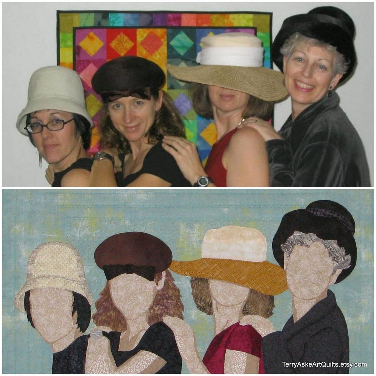 Custom Portrait Art Quilt from Your Photograph
