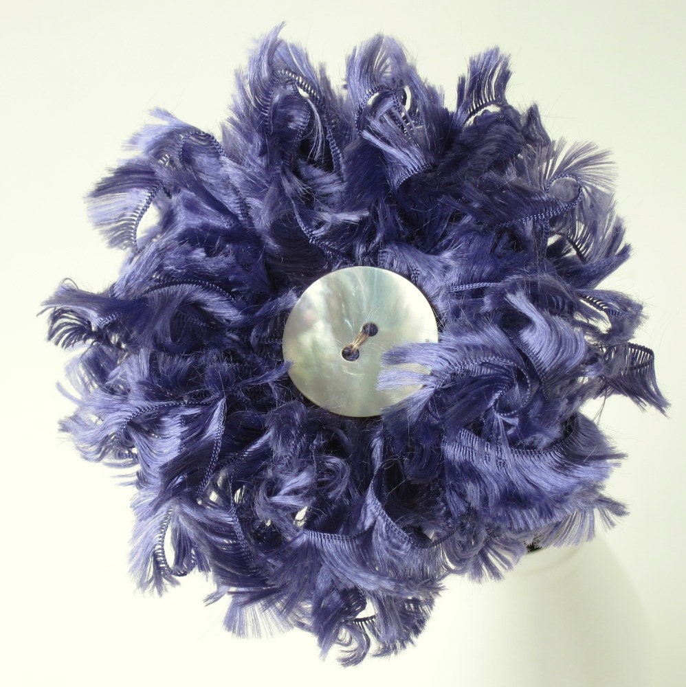 Violet Fluffy Flower Stem, table decor, centerpiece