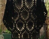 Big Black Crochet Shawl