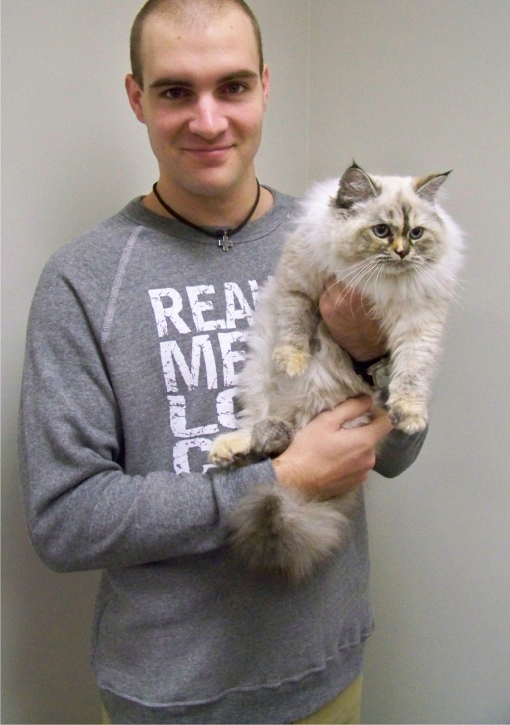 Real Men Love Cats Cat Sweatshirt on Organic Fleece sweater