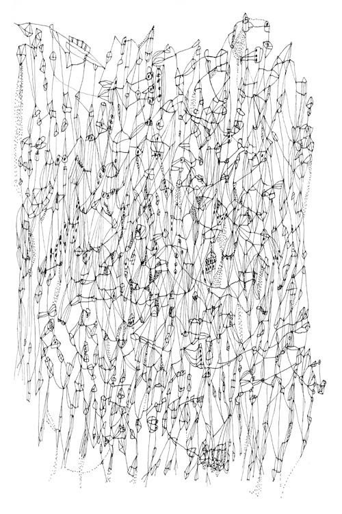 Star Chart - line drawing art print from original drawing black and white art astrology drawing linear drawing ink drawing modern art