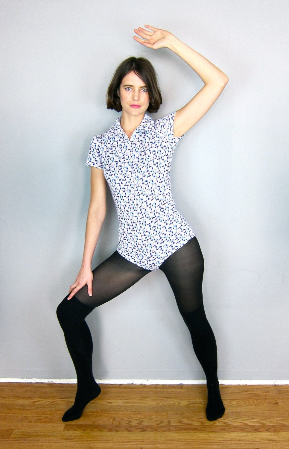 Amazing 60's Knit Number Patterned Jumper