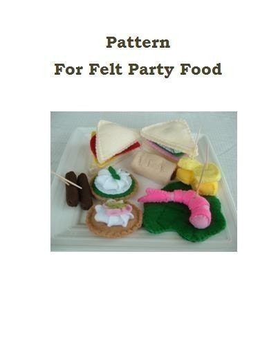 Fun Felt Food Pattern - Party Time - PDF Format