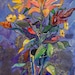 Wall Art Watercolor Flowers Mixed Media Lily Print by Marty Husted