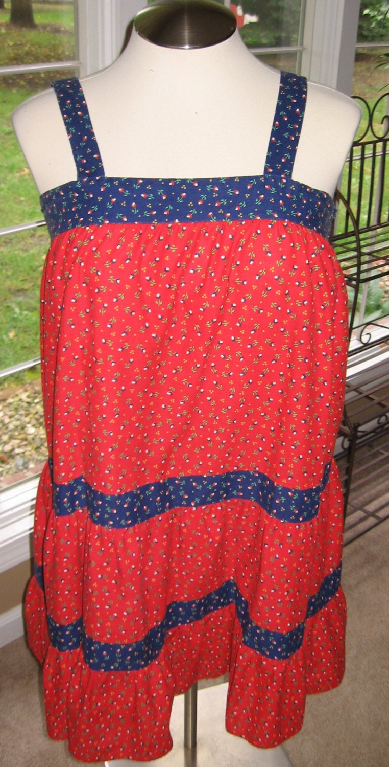 Sowing the seed of love - vintage hippie love child dress M L