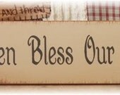 Children Bless Our Home primitive wood sign