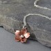 Cherry Blossom Copper Pendant, gifts for her, sakura, valentines jewelry,Spring jewelry, Gits for mom, Mothers day